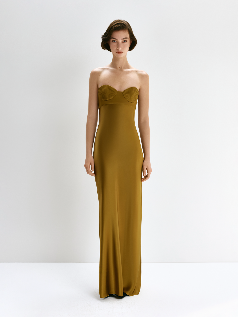 bevza satin bustier maxi dress BEVZA — Ukrainian Women's Fashion Brand