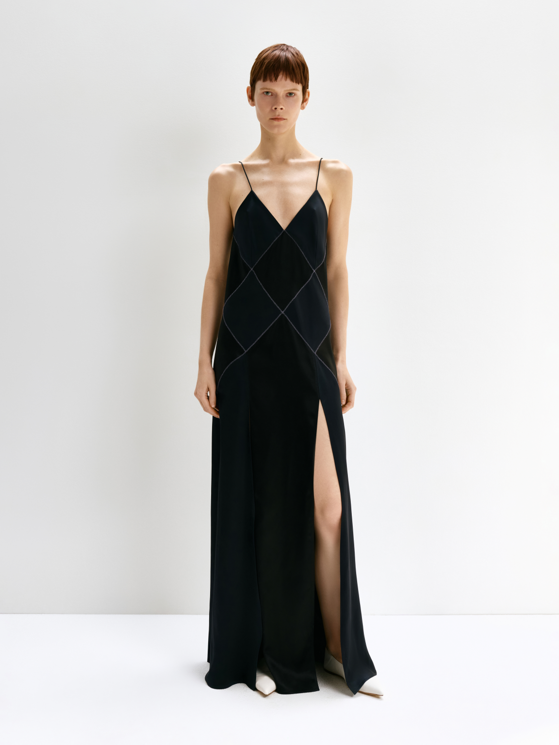 bevza satin bustier maxi dress BEVZA - - Satin Bustier Maxi Dress - White
