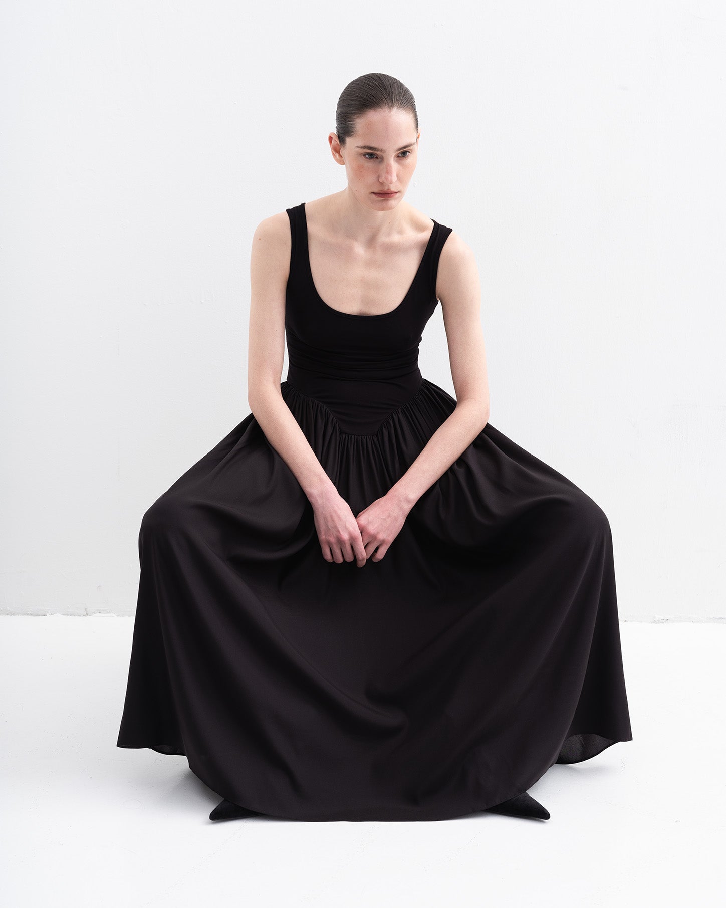 anna black dress ANNA Black Corset Dress