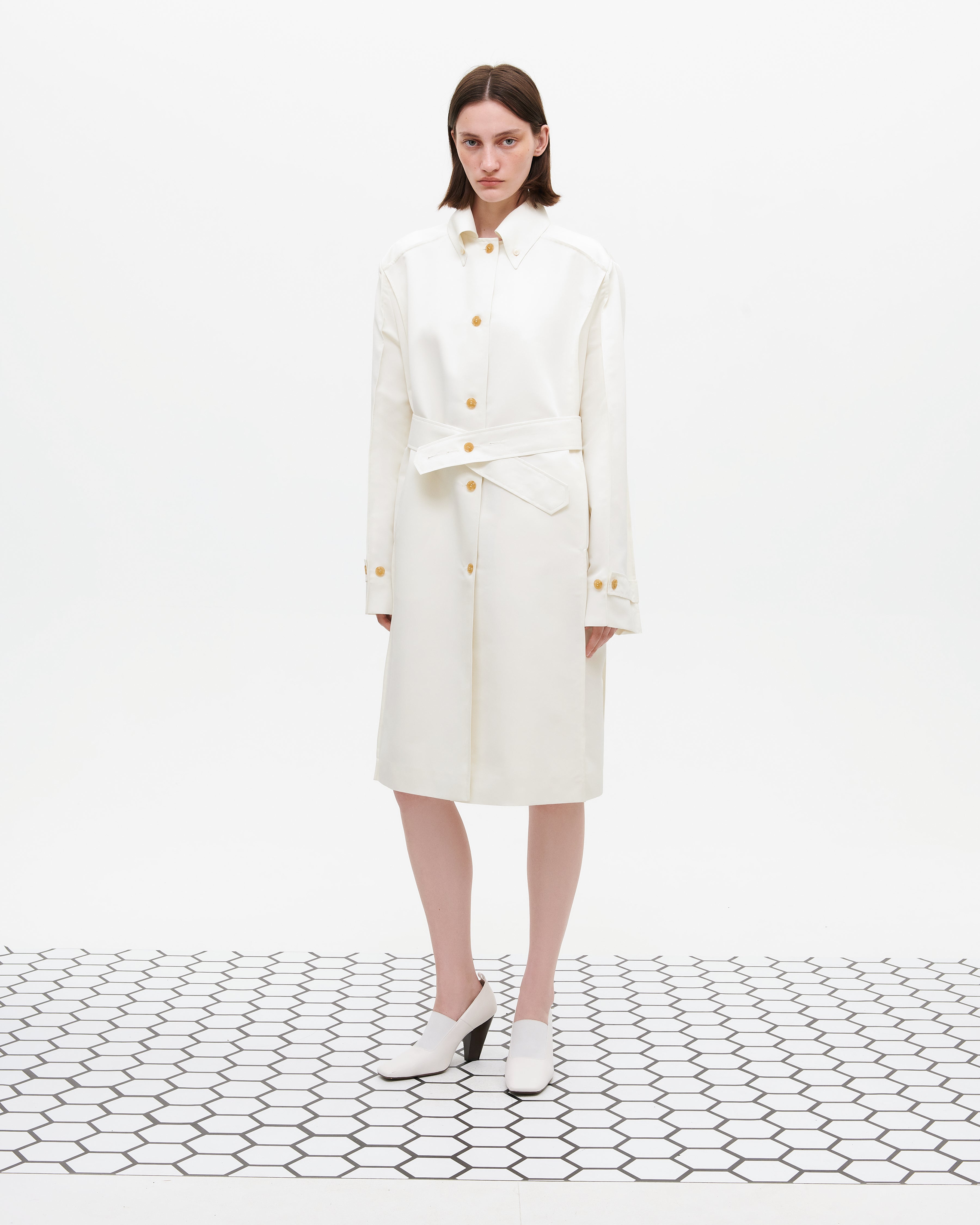 Square trench coat — BEVZA | Designer Brand